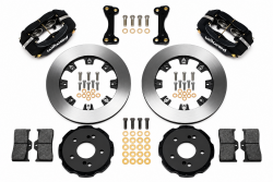 Wilwood 02-06 RSX / 02-05 Civic SI Black Caliper Drilled Rotor 4 Piston Dynalite Front BBK